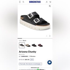 USED Arizona Chunky Birkenstock sandals